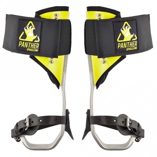 Panther Spikes Aluminum Climbing Spikes (Leather Foot Straps)